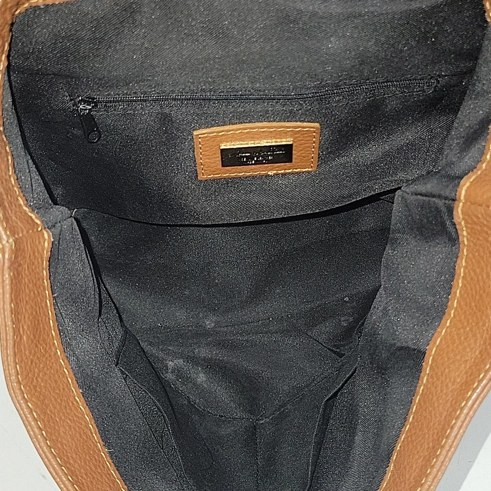 Anna Morellini Brown Woven Pebble Leather Backpack